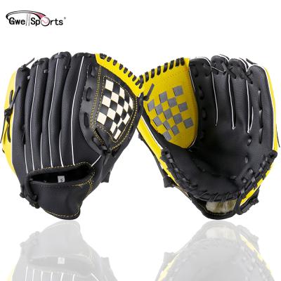 China Custom Sports PU Leather Pitcher Baseball Catching Batting Glove For Kids Teens Adults Training Baseball Gloves for sale