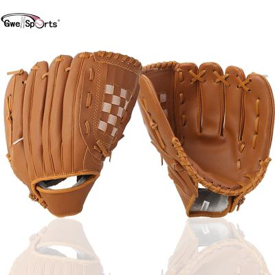 China Sports 12.5 Inch Sports PU Leather Catcher Straight Batting Training Glove For Youth Adults Baseball Gloves for sale