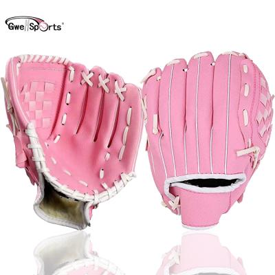 China Contagious PU Soft Sports Thickening Glove Solid Leather Pitcher Baseball Batting Set Up Gloves for sale