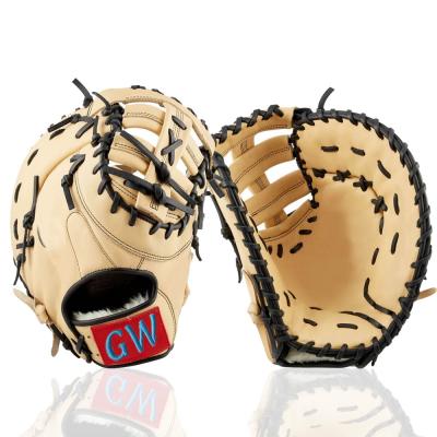 China Sports sells the first glove wholesale Kip Leather Softball Gloves Professional blond low Japanese leather baseball glove for sale