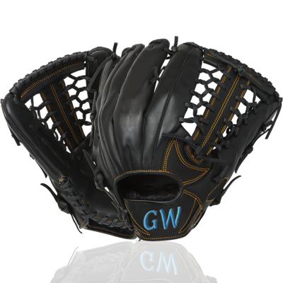 China Cheap Adult Black Kip Leather Baseball Gloves Professional Infield Baseball Gloves From Pro Sports Factory for sale