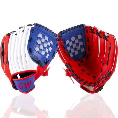 China Wholesale Sports PU Leather Adjustable Comfortable Batting Sports Baseball Gloves For Kids Youth Adults Straight Throw Baseball Glove for sale