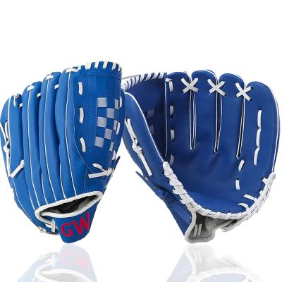 China Soft Solid Sports PU Leather Thickening Pitcher Baseball Gloves For Kid Teens Spray Batting Glove Adult Straight Baseball for sale