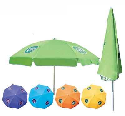 China Factory offer outdoor furniture promotion beach sun umbrella parasol waterproof polyester advertising material without base for sale