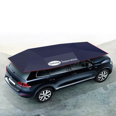 China Portable UV/water proof protection sunshade car sunshade, detachable battery automatic car sunshade umbrella for sale