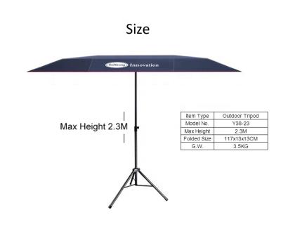 China Outdoor And Indoor Without Clothes Yeeyoung Outdoor Umbrella Reinforce Adjustable Stainless Iron Car Sunshade Umbrella Tripod Stand Holder for sale