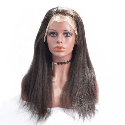 China Hot Selling Brazilian Virgin Human Hair Long Curly 13*6 Long Straight 13*6 Preplucked Hair Frontal Wigs for sale