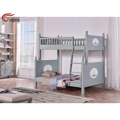 China Goodwin Best Selling Nordic Wooden Solid Wood GL27 Bunk Bed Bedroom Furniture Stable Decor Set Bedroom Set for sale