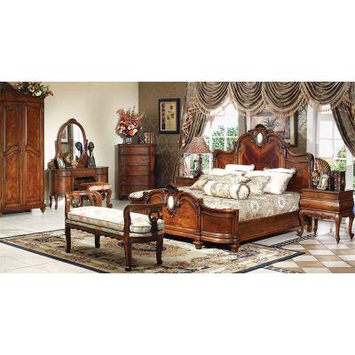 China (Other)Adjustable Hand Carve Luxury French Fashion Wooden Soft Back Double Bed Designs GH14.1 for sale