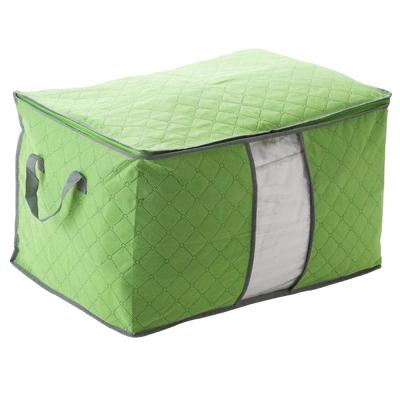 China Sustainable Simple Design Quilt Storage Case Non Woven Comforter Clothing Storage for sale