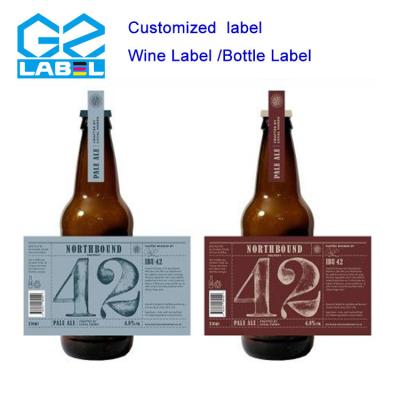 China Self-adhesive and Offset Printing Beverage Bottle Label Customizable Design for Packaging for sale