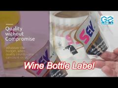 offset printing beverage bottle label alcohol clear label stickers custom