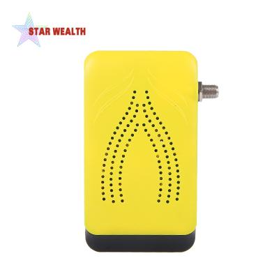 China Yellow plastic housing mini HD DVB S2 satellite receiver support card sharing Newcamd xtream USB Wifi 3G Biss satelital youtube dongle for sale