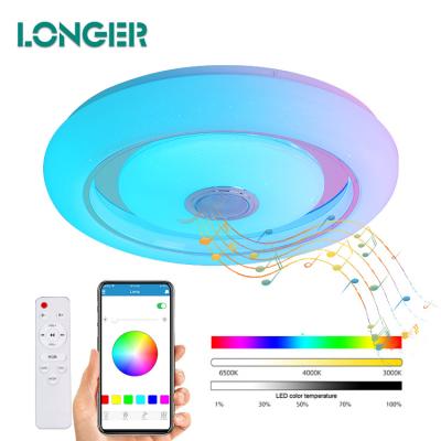 China Surface Mounted Newest Style 3CCT Dimmable RGB Modern Ceiling Lamp 36W Smart LED Ceiling Light for sale