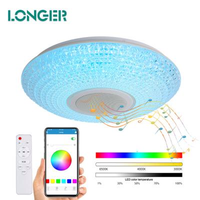 China Newest Style Music Outdoor Circular Mounted Modern Living Room Bedroom RGB Dimming LED Ceiling Light for sale