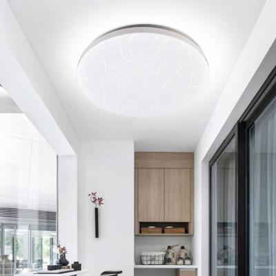 China Surface Mounted High Quality Modern White Circle Round Decorative PVC LED Residential Ceiling Light for sale