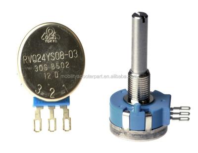 China TOCOS RVQ24YS0803-30S Throttle Potentiometer 5KVR Pot for mobility scooter electric handicapped scooters old people scooter 30mm in shaft length for sale