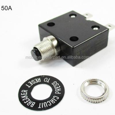 China Over loading protector Circuit Breaker 50A Reset switch over loading protector for mobility scooter electric handicapped scooters for sale