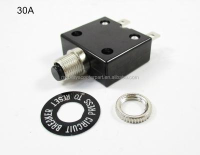 China Over loading protector Circuit Breaker 30A Reset switch over loading protector for mobility scooter electric handicapped scooters for sale