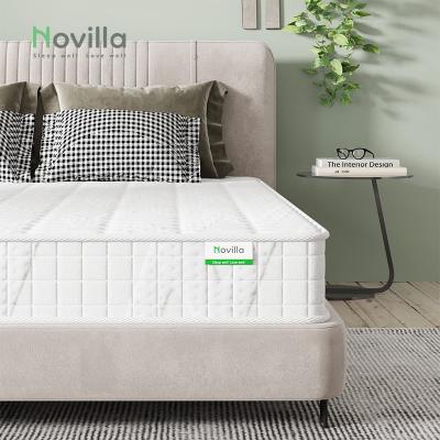 China Novilla Foldable 12 Inch Box King Queen Size Natural Latex Roll Up Pocket Spring Memory Foam Hotel Bed Cooling Mattress In Box for sale