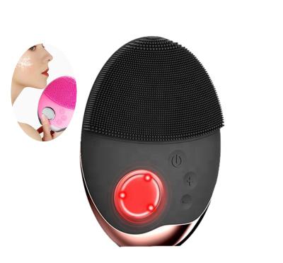 China Dropshipping Pore Remover Waterproof Mini Custom Private Label Electric Cleansing Massager Facial Silicone Brush Facial Cleansing Brush for sale