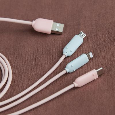 China Multi-Use MP3/MP4 Player 3 In 1 USB Cable Data Transfer Fast Charging Data Cable for sale