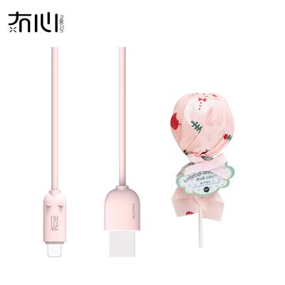 China IOS Maoxin Lovely Lollipop Packaging Design 1M Micro USB IP Type C Data USB Cable Single Cheap Micro USB for sale