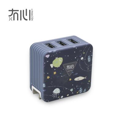 China Foldable US Plug ETL 3ports USB Wall Charger Travel Adapter Plug Maoxin Lovely Foldable Design for sale