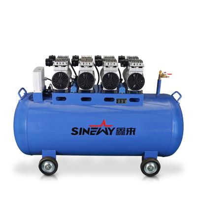 China Manufacturer Oil Free Top Free Sample High Pressure Mobile Piston 200L Silent Oilless Air Compressor for sale