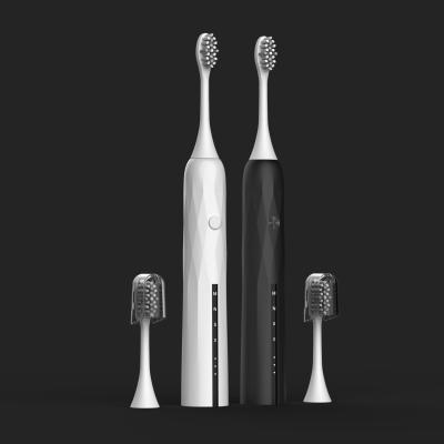 China Lower Price Waterproof Ipx7 Battery Operated Black Polishing Electric Toothbrush Spinning for sale