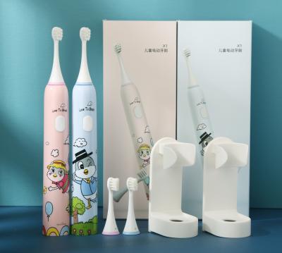 China Electric Toothbrush Cartoon Pattern Kids Electric Toothbrush Battery Operated Smart Automatic Ultrasonic Children Teeth for sale