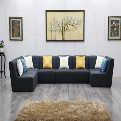 China New design SF007 sectional sofa adjustable modern living room sofas Foshan factory qingtianhao velvet leather fashion sofa (size) for sale