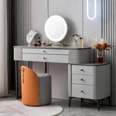 China (Size)Adjustable Unique Design Black Mirrored Dressing Table Set And Stool Home Furniture for sale