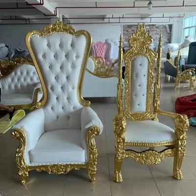 China Foshan Factory Price Modern Cheap Elegant Royal Leather King Sofa Accent Throne Chair for sale