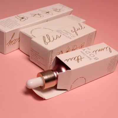 China Caja de botella de loción personalizada con textura de lujo rosa y blanca en venta