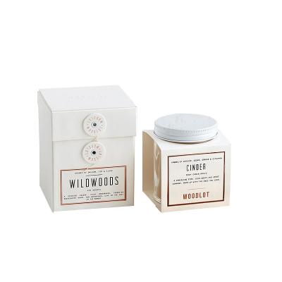 China Luxury Small White Cardboard Candle Boxes With Custom Logo Design for sale