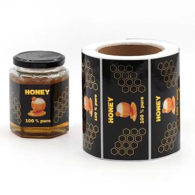 China Selbstklebende Flaschen-kundenspezifische Aufkleber-Farbe gedruckt für Honey Jar zu verkaufen