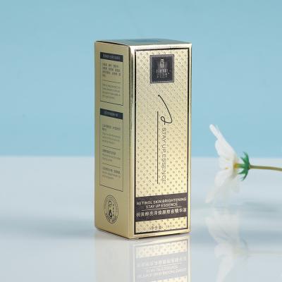 China Luxury Gold skincare Carton Box Packing For Moisturizing Essence Bottle Custom Size for sale