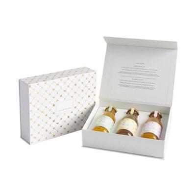 China White Gift Box Custom Color Printing Rigid For Essential Oil 3 Packs Packaging for sale