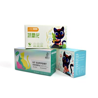 China Caja de envío de papel de medicina para mascotas diseñada a medida para perros gatos medicina de salud en venta