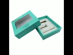 Sliding Green Color Cosmetic Packaging Box With Display Window