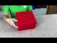 Red rigid lid and base gift box