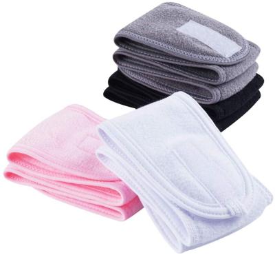 China Wholesale Custom Made Girl's Terry Clothes Stretch Towel Elastic Sports Wrap Spa Sauna Bath Spa Shower Bath Wraps For Makeup With Magic Tape for sale