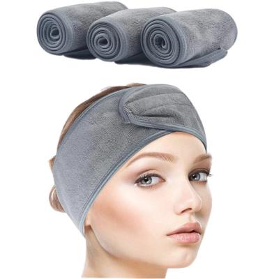 China Spa Sauna Bath Salon Prepare 2020 Fashion Stretch Makeup Spa Facial Headband And Cotton Towel Washable Terry Cloth Hairband Hair Accessories Custom Face Wash for sale