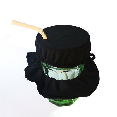 China 2021 New Product European and American Custom Satin Style Silk Drink Cap Hair Scrunchies Designer Anti Spiking Prevention Drink Cover Hair Scrunchies for sale