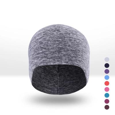 China COMMON Unisex Winter Thermal Fleece Beanie Cycling Helmet Liner Headwear With Logo Running Hat Dry Fit Ear Cover Sports Custom Hat for sale