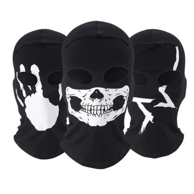 China Factory Offer Character High-grade Polyester Spandex Professional Custom Printed Full Ski Balaclava Sporty Logo 3 Hole for sale