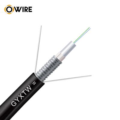 China Conduit /Aerial/ Pipe Owire Single Mode 4 12 Core GYXTW Price Per Meter Armored Conduit And Aerial Fiber Optic Cable for sale