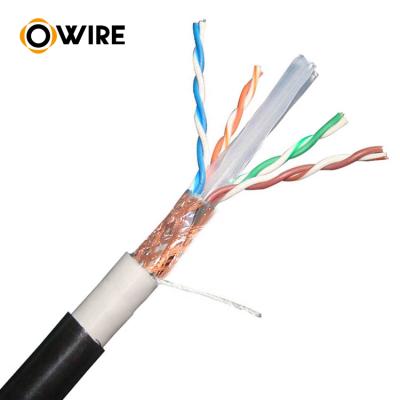 China Shenzhen 1000 High Quality Outdoor Shielded Solid Copper Ft 1000ft 4 Pair 24awg Cat 6 LAN Cable Cat6 SFTP Outdoor SFTP for sale