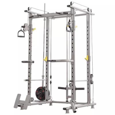 China Eco-friendly Multifunctional Weightlifting Power Rack With Pulley System Home Gym Equipment Squat Rack for sale